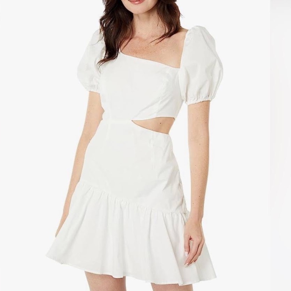 Astr the label Mayfair puff sleeve cutout dress